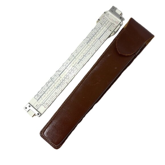 VTG Slide Rule Dietzgen 1737 Microglide Decimal Trig Type Log Log Leather Case - Picture 2 of 10